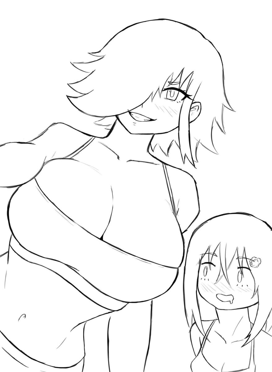 Mimi_18ky's tweet photo. A sketch 
#OC #いいおっぱいの日 https://t.co/FlBsos7s6W