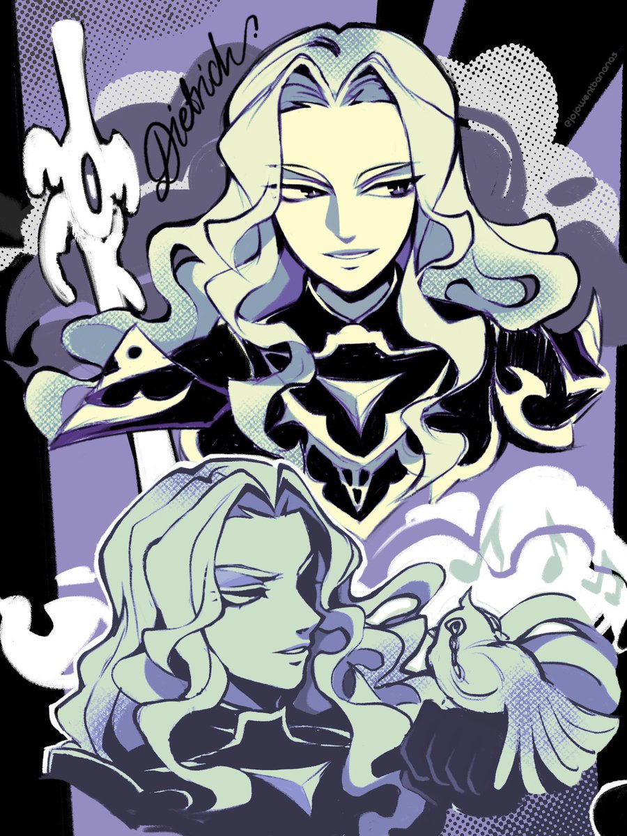 JoJoWentBananas's tweet photo. Tall blonde and gorgeous ✨
Yes, I have a type. Yes, I will draw more of them.

(From left to right: Alucard from Castlevania, Dietrich from Fire Emblem Fortune’s Weave and Basil Hawkins from One Piece) https://t.co/iJMNonq0gB