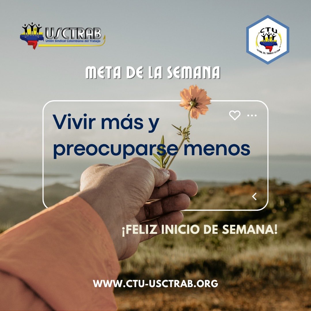 usctrab's tweet photo. #SomosCTU_Usctrab 🫂| Excelente inicio de semana para la Gran Familia CTU-USCTRAB.

🔗https://t.co/iSSUgCHkEb

🍃 “Nacimos para servirte con diligencia y lealtad” 🍃 https://t.co/K5Dguyllza