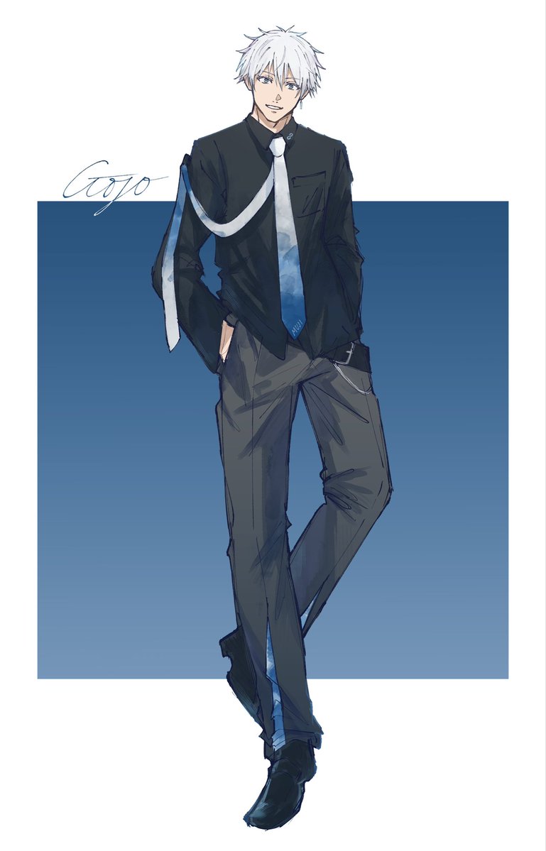MUJIyx's tweet photo. 🔷Blue Fashion #GOJO #JJK https://t.co/6vm9plUrem