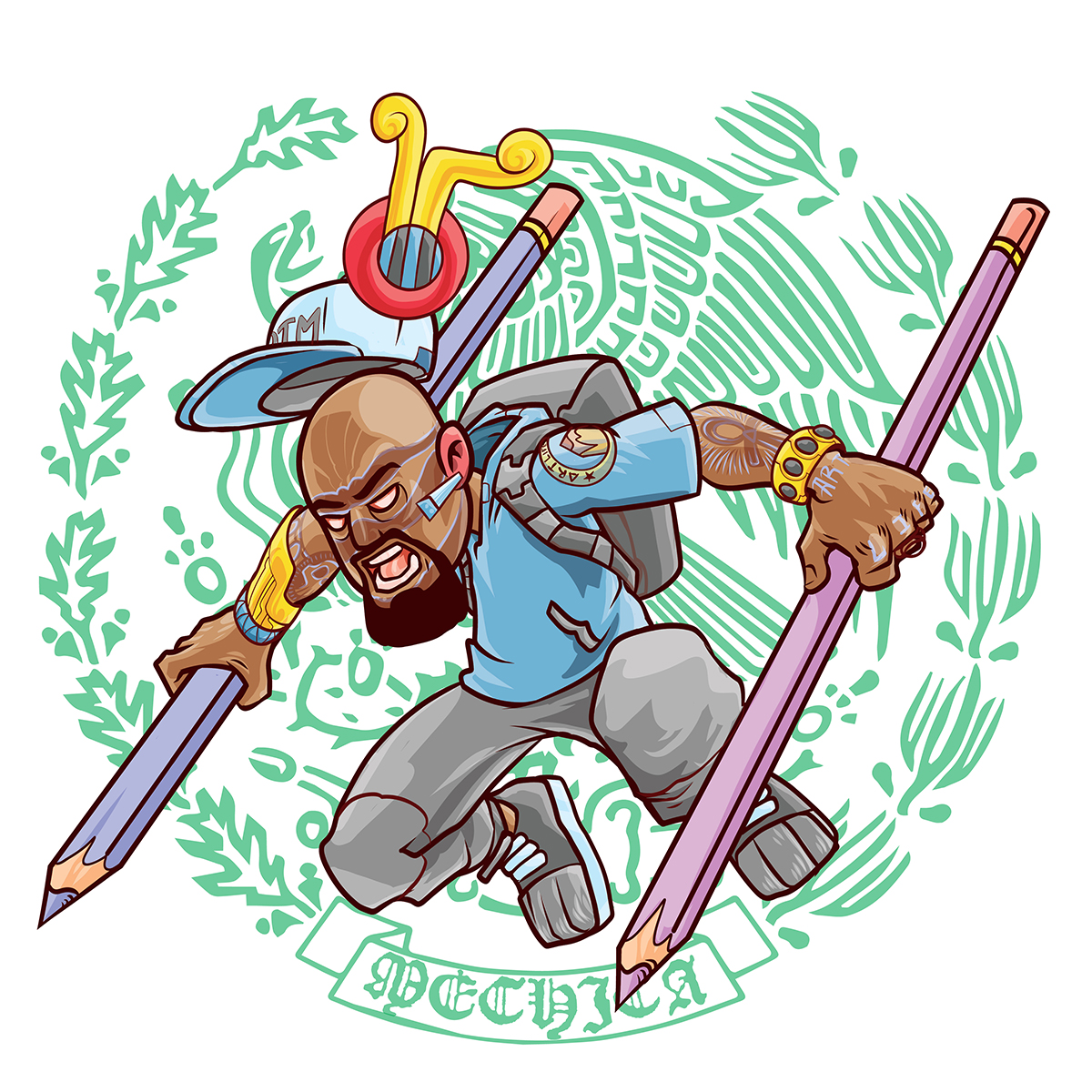 VectorMaestros's tweet photo. Day 5 - DTM Warrior

vector linework w @Adobe Fresco 
coloring and composition Adobe Illustrator on @Surface Pro 11 

#Vectober2026 #VectorDaily2026 #ArtLife #DTM #DigitalArt #Creativity #Storyteller https://t.co/9IkTusOviJ