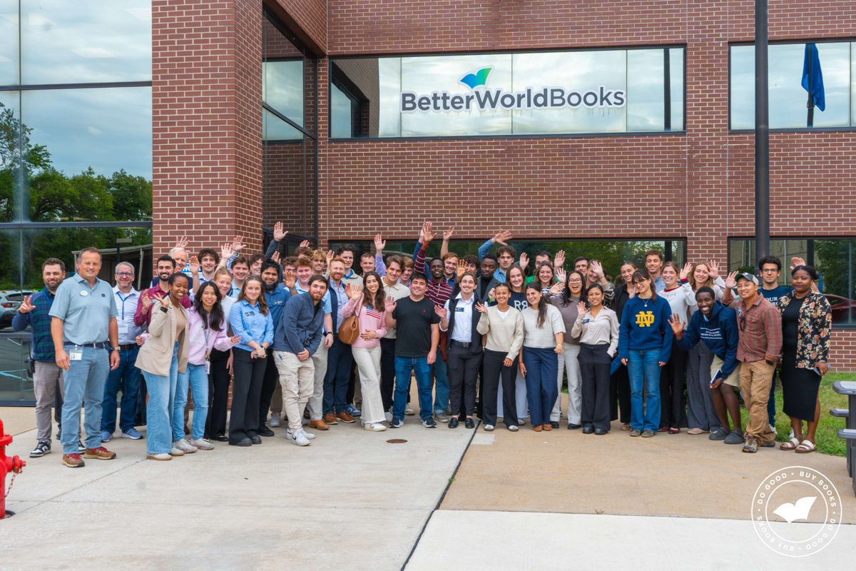 BWBooks's tweet photo. Big thanks to the University of Notre Dame ESTEEM students who stopped by our warehouse last month!

It's not every day we get to show off our stacks to future leaders, and this crew brought genuine curiosity and sharp questions. Best wishes on the incredible journey ahead—the world needs more leaders like you! 💙💚

#ReadForGood #WarehouseTour #FutureLeaders #BuyBooksDoGood #LiteracyMatters