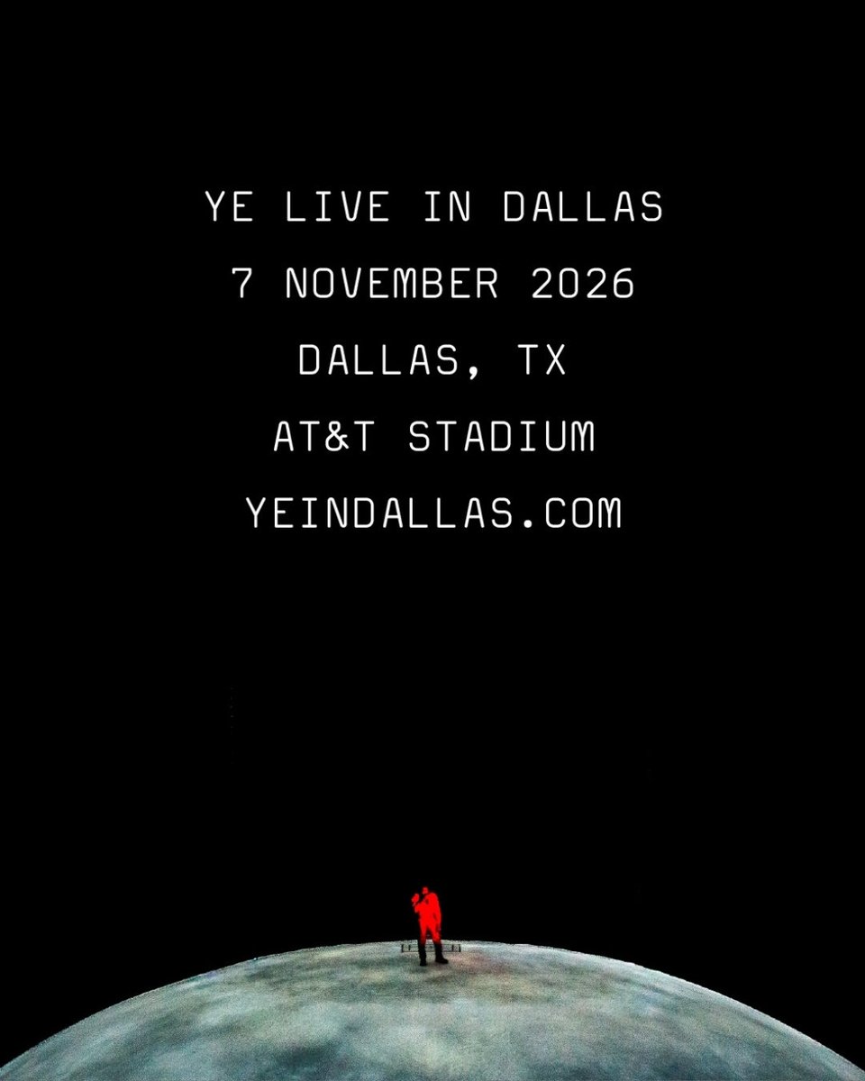 ATTStadium's tweet photo. TICKETS ADDED 🎟️

Ye Live in Dallas is coming your way — and THIS is your chance to get in. Get your tickets before they’re gone!

⭐ TICKETS ON SALE MONDAY, 10/5 @ 10AM https://t.co/K9V1BPuHIL