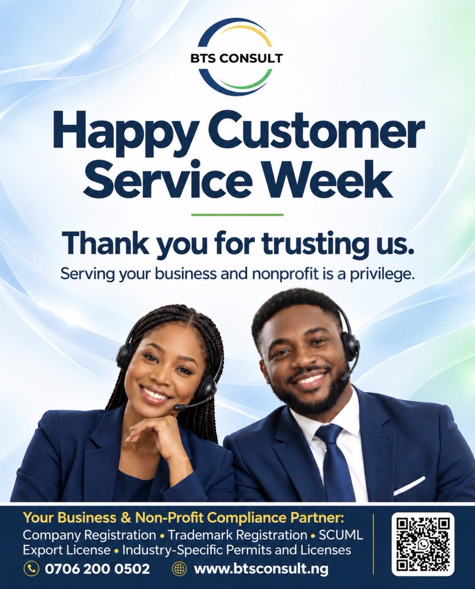 BtsConsult's tweet photo. Your enquiries, referrals and continued trust mean a lot to us. 💙

Thank you for choosing BTS Consult. We’re here to help you start right and stay compliant.

Happy Customer Service Week!

#BTSConsult #CustomerServiceWeek https://t.co/m9rxfocc8x