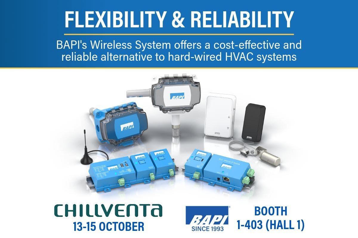 BCCIHVAC's tweet photo. 👆 We are a Distributor for BAPI
#Chillventa #Chillventa2026 #WirelessSensors #HVAC #BuildingAutomation #BACnet #Retrofit #BAPI https://t.co/LNyb7gSeCz