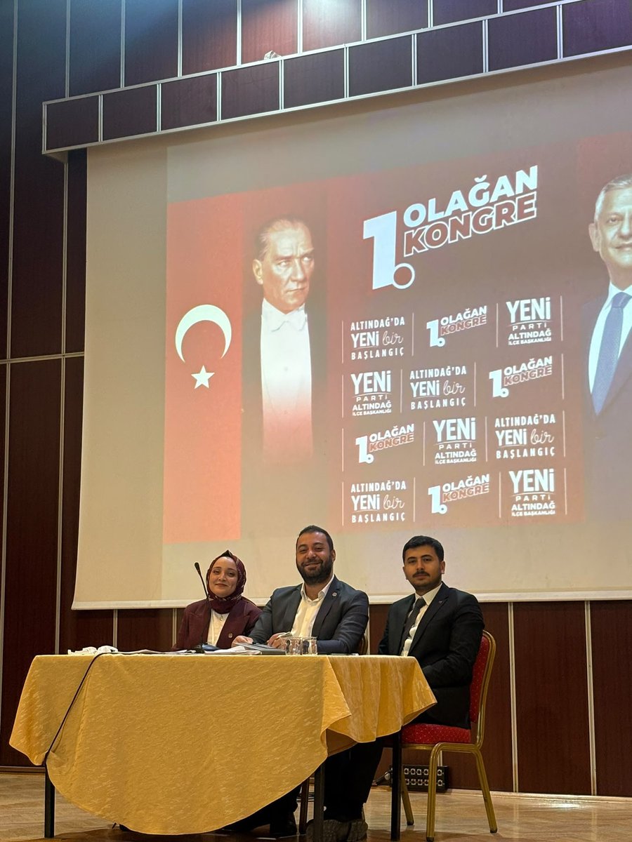 YepAltindag's tweet photo. Birlikte başladık, birlikte büyüyoruz.

Yeni Parti Altındağ İlçe Başkanlığımızın 1. Olağan Kongresi’ni büyük bir coşku, dayanışma ve inançla gerçekleştirdik.

Bu anlamlı günde bizlerle olan tüm üyelerimize, delegelerimize, yol arkadaşlarımıza ve kongremize katkı sunan herkese teşekkür ediyoruz.

Altındağ’da halkın sözünü büyütmek, örgütümüzü güçlendirmek ve daha adil, daha özgür, daha yaşanabilir bir Türkiye için omuz omuza çalışmaya devam edeceğiz.

Kongremiz Altındağ’ımıza ve Yeni Parti’mize hayırlı olsun.