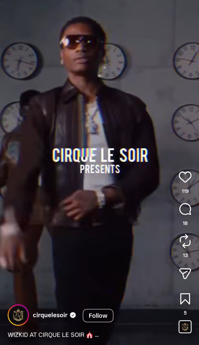Mr_Md33_'s tweet photo. cirquelesoir WIZKID AT CIRQUE LE SOIR

WEDNESDAY 7TH OCTOBER 🇬🇧 🦅❤️ https://t.co/z0sDR6PEDy