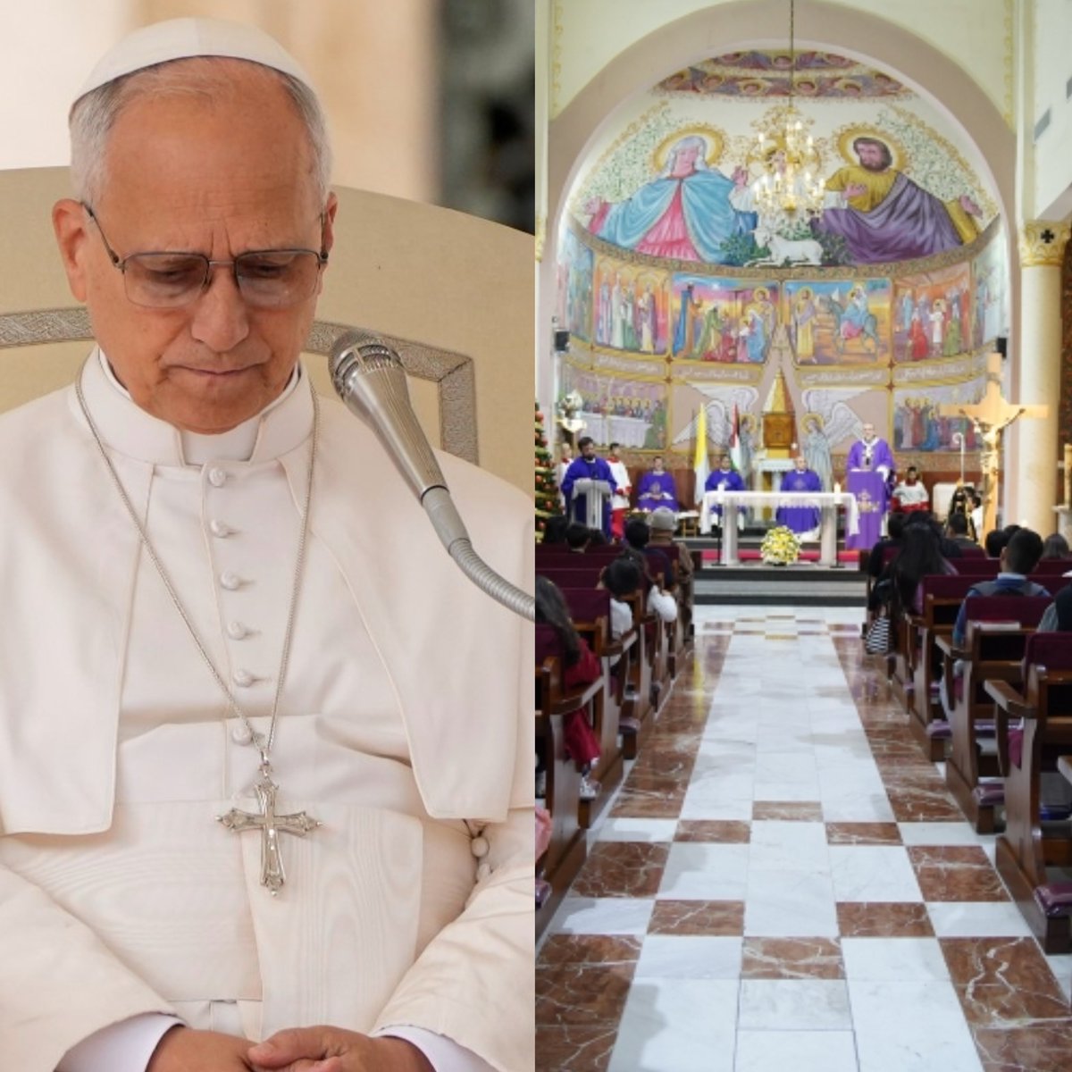 CatholicArena's tweet photo. 🚨 
Pope Leo XIV has sent a letter to the parish priest in Gaza after two Christians were killed in an Israeli airstrike 

In the letter to Fr. Gabriel Romanelli IVE, the pope said: 

'Since learning the painful news of the deaths of Maysa and Mary, I have been praying to God for them, for their families and for the entire community of Gaza. How long, O Lord?

Thank you for accompanying the parish and so many people who wish to live in peace. Blessings and an affectionate embrace'