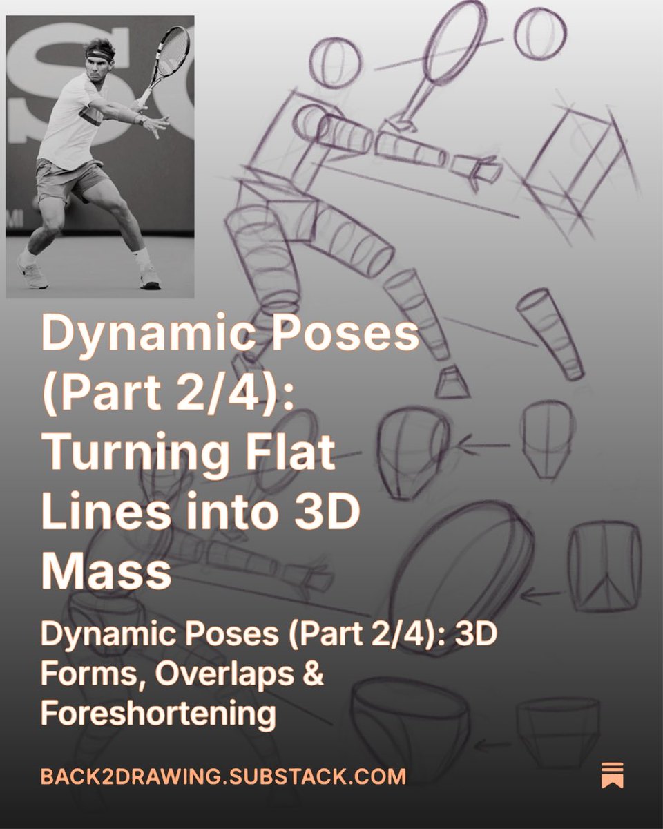 back2drawing's tweet photo. I wrote an extended guide on dynamic poses. You can check it for free in my substack https://t.co/OqICcqEYFq