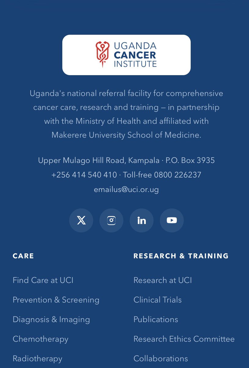 IamCarolPrimah's tweet photo. The Uganda Cancer Institute website is a useful resource for patients, caregivers and anyone seeking trusted cancer information.

Visit https://t.co/LbQiN2L1iT⁠ to learn more about available services and how to get in touch with UCI.

#UgandaCancerInstitute #LifeReimagined https://t.co/w5ThZxbYgA