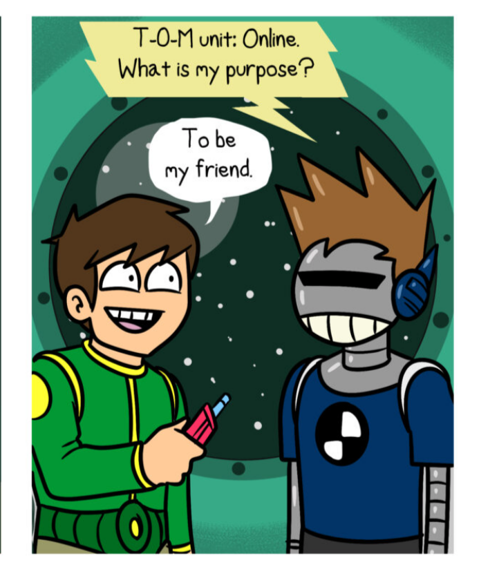 Tomedd_Daily's tweet photo. Day 684 - AI love potential 💭💭 who will be the first to make Eddbot and Tombot kiss
Original by Eddsworld
#tomedd #eddtom https://t.co/xpbg7TqfCe