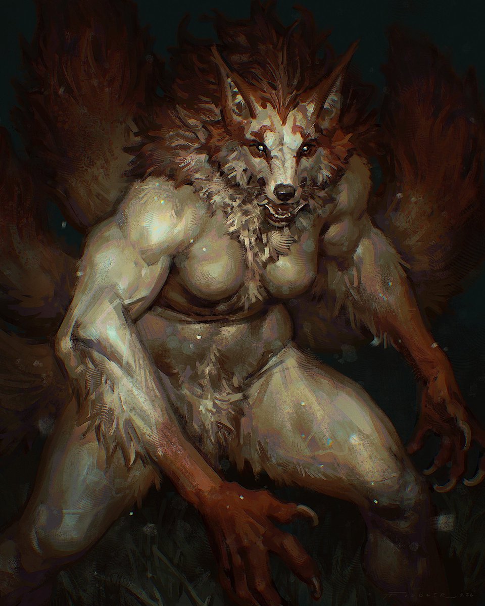 TFiddlerArt's tweet photo. Weretober2026 Day 5 - Kitsune 🦊 https://t.co/cq6l7z57Gg