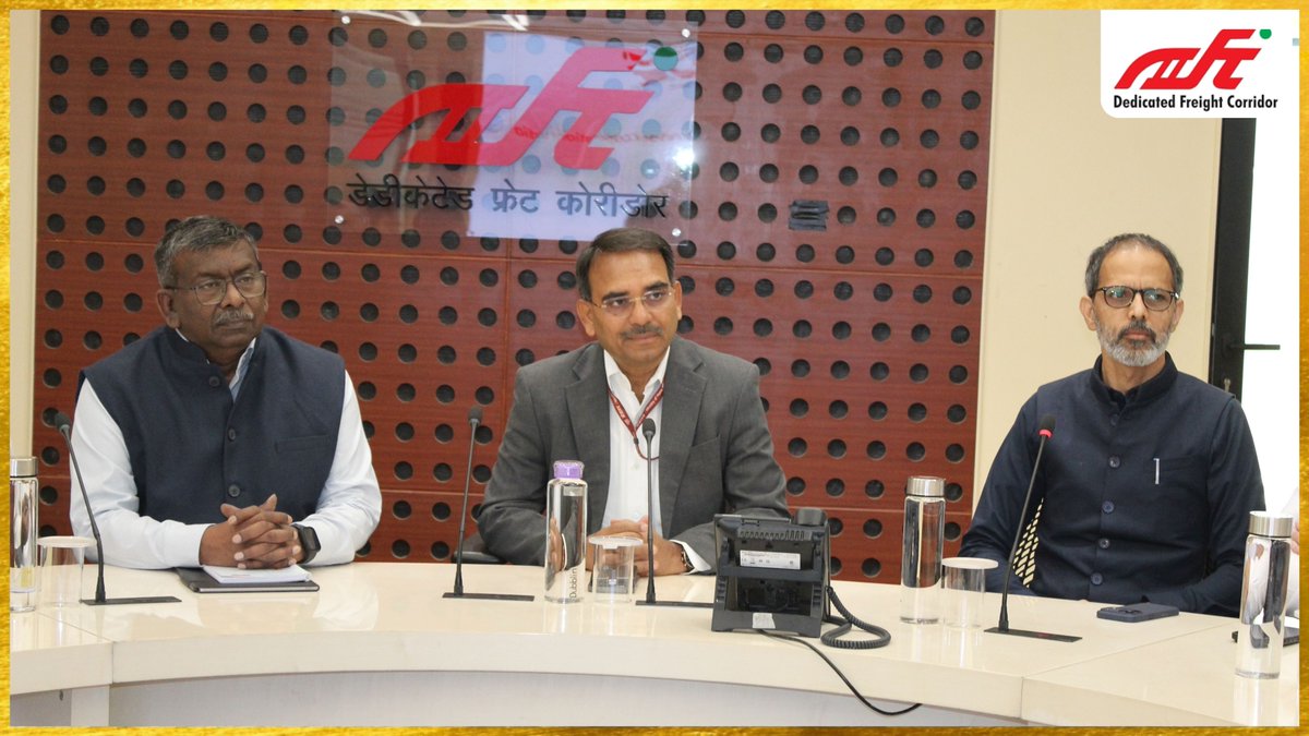 dfccil_india's tweet photo. Review Meeting | DFCCIL

Sh. Alok Tiwari, IRSE, Managing Director, DFCCIL, chaired a review meeting at the DFCCIL Corporate Office to take stock of the organisation’s key activities, ongoing works and operational priorities.

The meeting covered critical aspects of DFC operations, construction, maintenance, asset reliability, safety, project progress and overall organisational performance. The MD emphasised the need for a coordinated and outcome-oriented approach across all functions, with a clear focus on improving efficiency, reliability and productivity. Detailed discussion on the alignment of the proposed new East-West Dedicated Freight Corridor (EWDFC) and the way forward for its planning and development was also done.

Particular emphasis was laid on greater mechanisation and automation in maintenance, adoption of modern construction methodologies, use of pre-cast solutions, and wider deployment of AI and digital technologies to enhance asset performance and decision-making.

The MD also stressed the importance of strengthening knowledge management and institutional memory, including creation of a comprehensive digital repository of drawings and critical project data at the Corporate Office, with robust backup arrangements.

He called upon the officers to maintain a strong focus on quality, cost-effectiveness, timely execution and operational excellence, while leveraging technology and innovation to further strengthen DFCCIL’s capabilities.

#DFCCIL #DedicatedFreightCorridor #IndianRailways #Infrastructure #Development