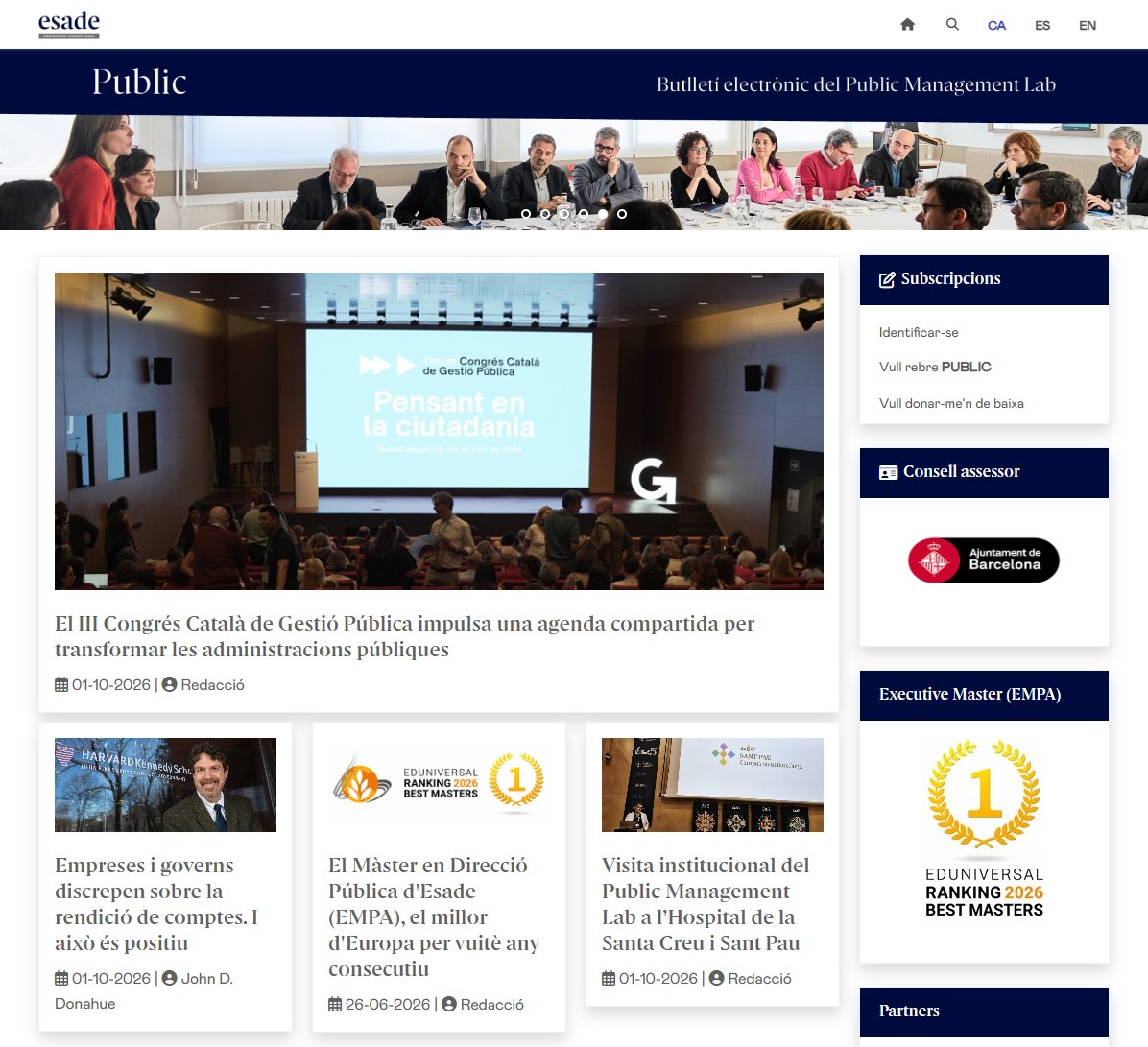 ESADEgov's tweet photo. Nova edició de PUBLIC, butlletí del Public Management Lab! Visiteu (i registreu-vos gratuïtament a) PUBLIC: https://t.co/nUZd4E6iFD https://t.co/L3UMTcXOIL