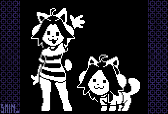 shinunderscore_'s tweet photo. Tem and Temmie #undertale https://t.co/4r4mWQJCB9
