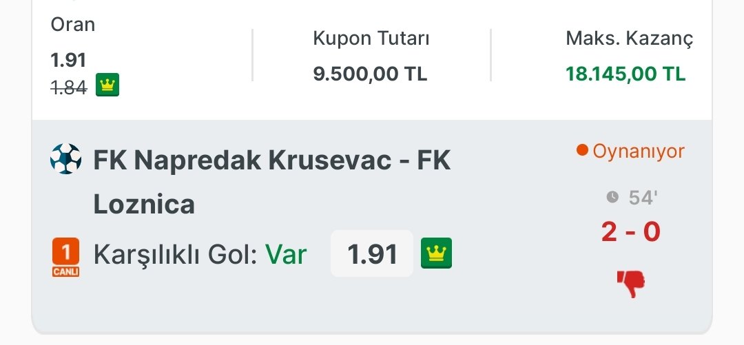 35KSP35's tweet photo. "Saha içi veriler ve tempo yüksek! Anlık canlı tahminler ve yüksek oran fırsatları için bildirimleri açın. ⚡️⚽️"
#canlıbahis #canlıanaliz #bahistahmin https://t.co/OnRJf9WoNg