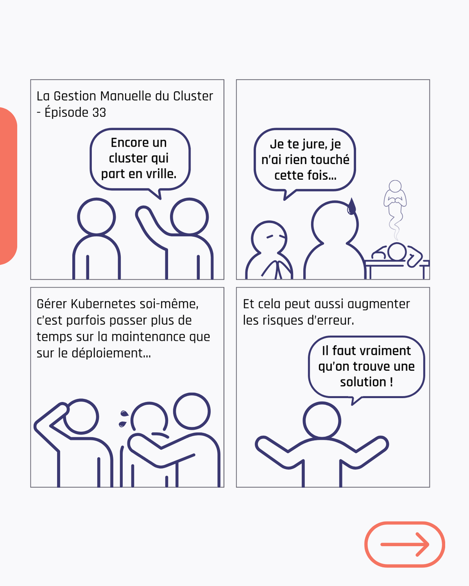 clever_cloudFR's tweet photo. [𝗖𝗞𝗘] Kubernetes est puissant, mais l’opérer soi-même, c’est une autre histoire.

Avec CKE, Clever Cloud gère le control plane et l’infrastructure. Vous gardez Kubernetes et vos outils, sans toute la charge opérationnelle.

La bêta : https://t.co/0chEciEmYi https://t.co/4u26UQtoWa
