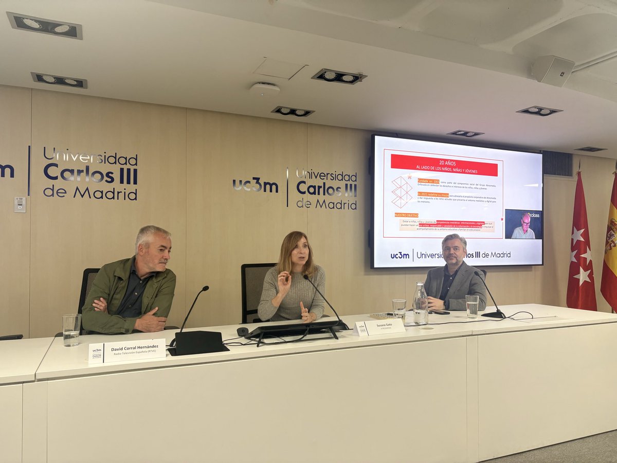 evaherrero's tweet photo. La Alfabetización Mediática es un asunto compartido y los medios de comunicación juegan un papel fundamental por eso cerramos el turno de las mesas con @rtve @FundATRESMEDIA y @EFEVerifica #AMI2026 https://t.co/b35H0UQAwb