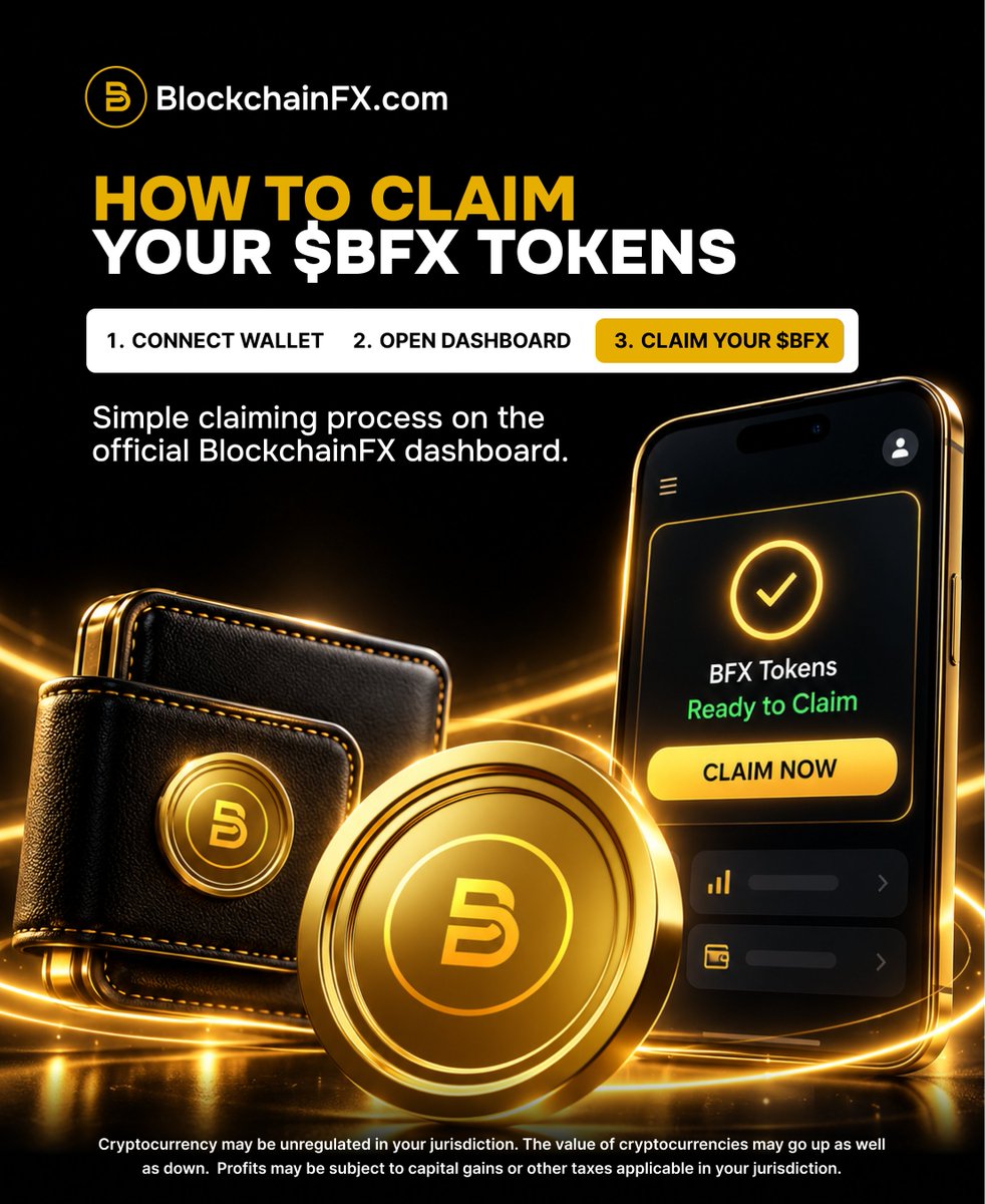 BlockchainFXcom's tweet photo. 🛄HOW TO CLAIM YOUR $BFX TOKENS

Here's how to proceed to successfully claim your $BFX tokens into your wallet.

Before claiming, make sure you are using the same wallet that you connected during the BFX presale.

1️⃣ SWITCH YOUR WALLET TO THE ETHEREUM NETWORK
$BFX is an ERC-20 token on Ethereum, so your wallet must be connected to Ethereum Mainnet.

2️⃣ ADD $BFX TO YOUR WALLET
If BFX does not appear automatically, import it as a custom token using the official contract address:

BFX Contract Address:
0x87aD29bc7A161d7cA644EB1DB221d962e2D383D2

Token Symbol: BFX
Network: Ethereum
Decimals: 18

3️⃣ MAKE SURE YOU HAVE ETH FOR THE NETWORK FEE
Keep some ETH in the same wallet to pay the Ethereum gas fee required for the claim transaction.

⚠️ Gas fees change depending on Ethereum network activity, so rather than relying on a fixed $10–$20 amount, make sure you have enough ETH available when you submit the claim.

4️⃣ GO TO THE OFFICIAL BLOCKCHAINFX WEBSITE

👉 https://t.co/ktNyXWxMo0

Always verify the website address before connecting your wallet.

5️⃣ CONNECT YOUR PRESALE WALLET
Connect the same wallet address you used to purchase BFX during the presale.

6️⃣ OPEN YOUR PERSONAL DASHBOARD
Once your wallet is connected, open your BFX dashboard and verify that your allocation is displayed.

7️⃣ CLICK "CLAIM TOKENS" / "CLAIM"
The BlockchainFX claim process is handled through the presale dashboard or the BlockchainFX website.

8️⃣ CONFIRM THE TRANSACTION IN YOUR WALLET
Your wallet will ask you to approve the Ethereum transaction and show the network fee before you confirm it.

9️⃣ WAIT FOR ETHEREUM CONFIRMATION
Once the transaction is confirmed on Ethereum, your claimed $BFX tokens will be transferred to your connected wallet.

🔟 CHECK YOUR WALLET
If you already imported BFX using the official contract address, your balance should appear after the transaction is confirmed.

⚠️ IMPORTANT SECURITY NOTICE
Never give anyone your seed phrase, private key, or recovery phrase. No BlockchainFX admin or support member needs this information to help you claim.

Only connect the wallet used for your presale purchase, verify the BFX contract address, and access the claim page through the official BlockchainFX website.

OFFICIAL BFX CONTRACT:

0x87aD29bc7A161d7cA644EB1DB221d962e2D383D2