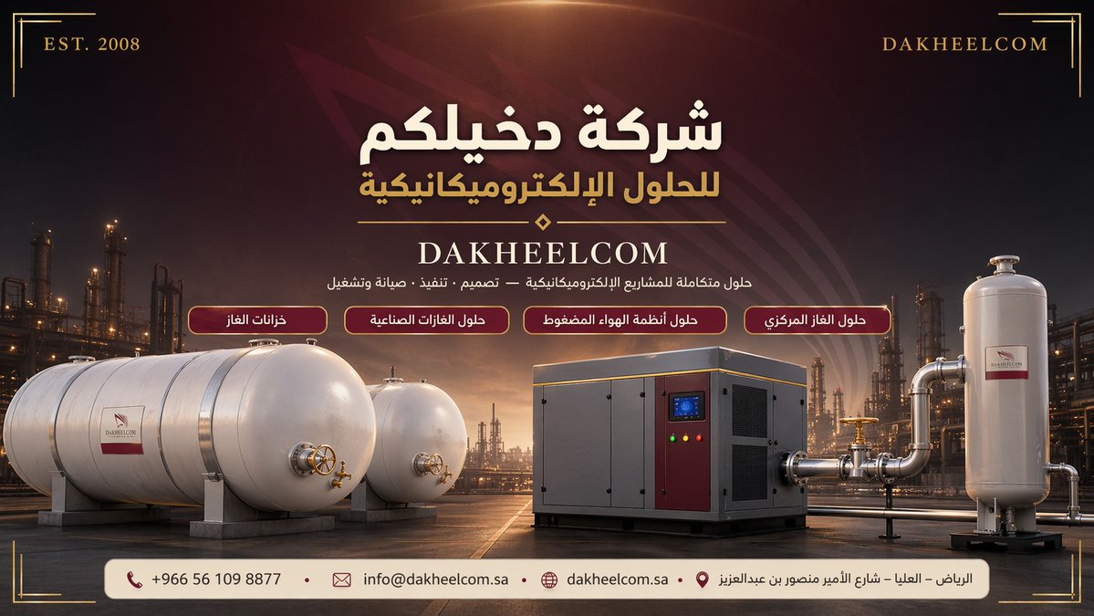 dakheelcom's tweet photo. من مخطط المشروع إلى تشغيل شبكة الغاز، تحتاج إلى نطاق عمل واضح.
دخيلكم لتصميم وتنفيذ شبكات الغاز المركزي وأنظمة الإنذار والحماية للمشاريع السكنية والتجارية والصناعية في جميع مدن المملكة.
ابدأ معنا بالمدينة ونوع المشروع ومرحلة التنفيذ.
للاتصال: 0561098877 https://t.co/wxTdwOPugD