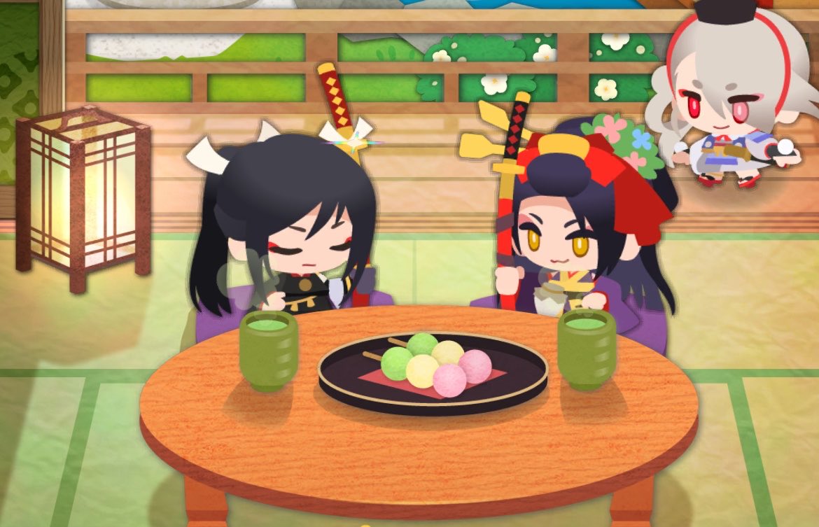 Pico_Tancha_'s tweet photo. 太郎次郎で座ってるのかわいい！愛しい♡

本家の太郎太刀は格好良くて、ぱずぎりの方は可愛いのほんと無理…♡
尊すぎて気持ちが追いつかないｷｭ➸(,,♡-♡,,)➸ﾝ♡

後の今剣もかわいい(*ฅ́˘ฅ̀*)♡ https://t.co/XK0WmFAFH3