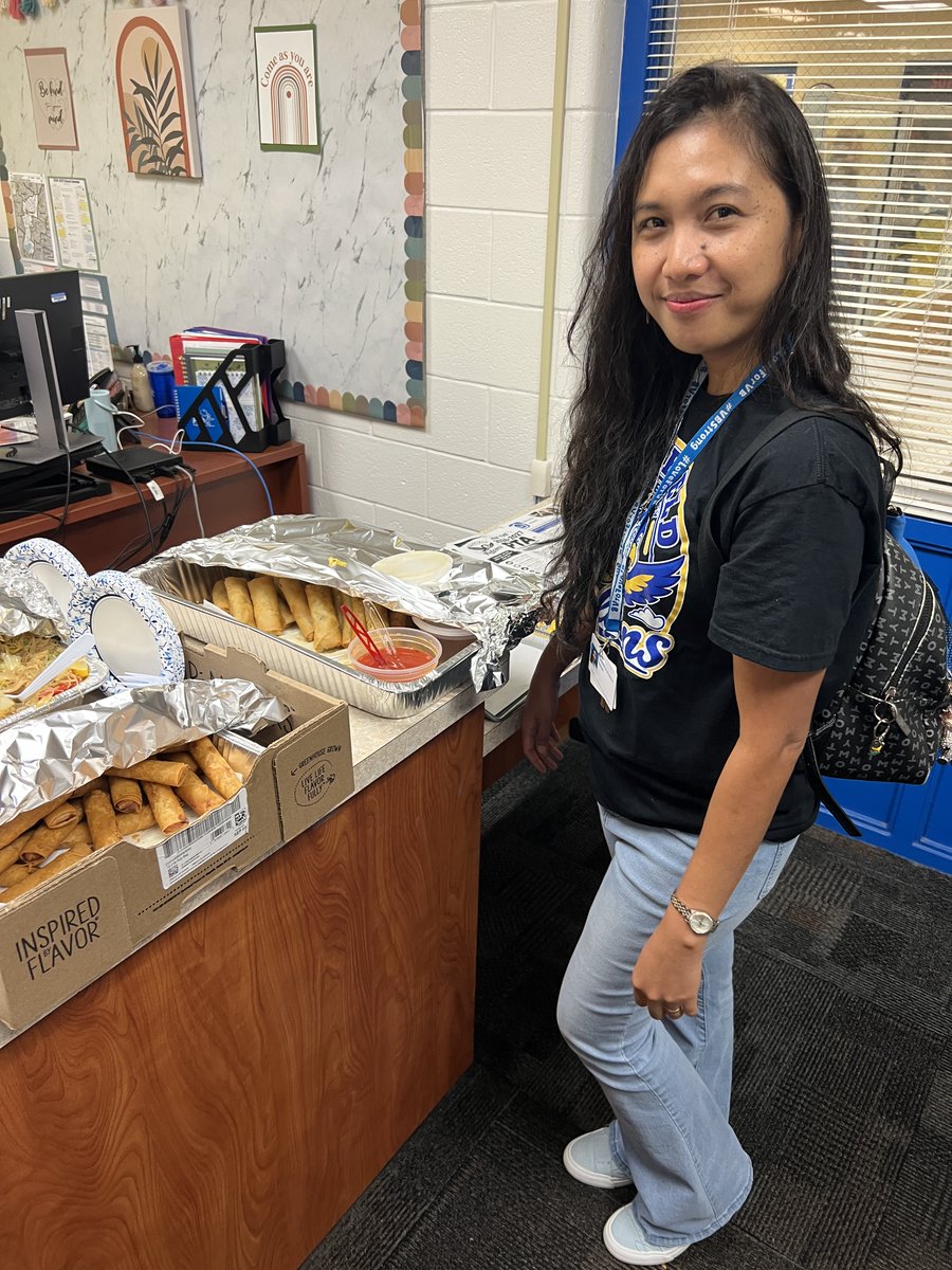 VBFairfieldES's tweet photo. Happy Filipino American History Month! Mrs. Anasco celebrated her birthday by bringing in authentic Filipino food. Filipino pancit and lumpia were great! @vbschools @VBFACE1 #WeAreVBCPSchools https://t.co/4bRwJ251Af