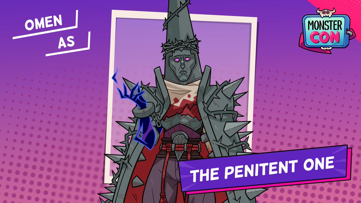 monsterprom's tweet photo. OMEN is cosplaying as... THE PENITENT ONE!

Later this month we launch the October Update for "Monster Prom 4: Monster Con", where the 6 main characters will cosplay as characters from indie games!

Omen will go as the Penitent One, from @BlasphemousGame https://t.co/5GoXBqzs6r