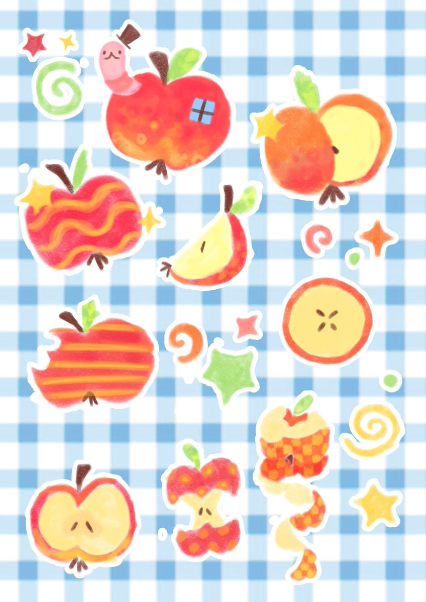 TeaMushroobj's tweet photo. Silly apples 
#sticker #apple #juminocore #silly https://t.co/oTO2d5yID2