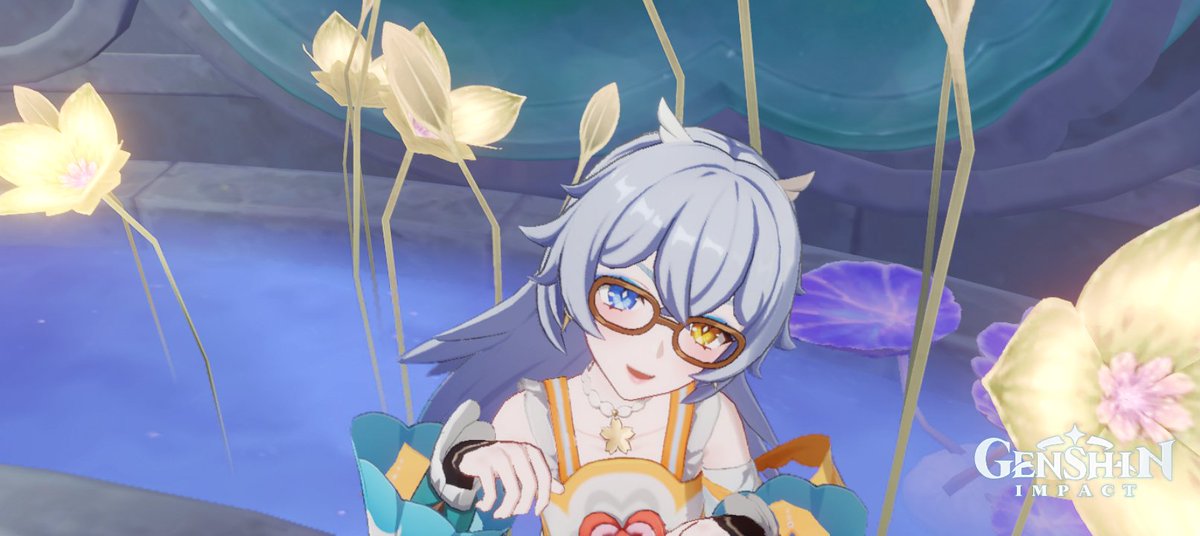 chcharade's tweet photo. More photos with her new specs 🤓✨
#manekina #miliastrawonderland
#星々の幻境 #genshinimpact https://t.co/vSL6drVCP8