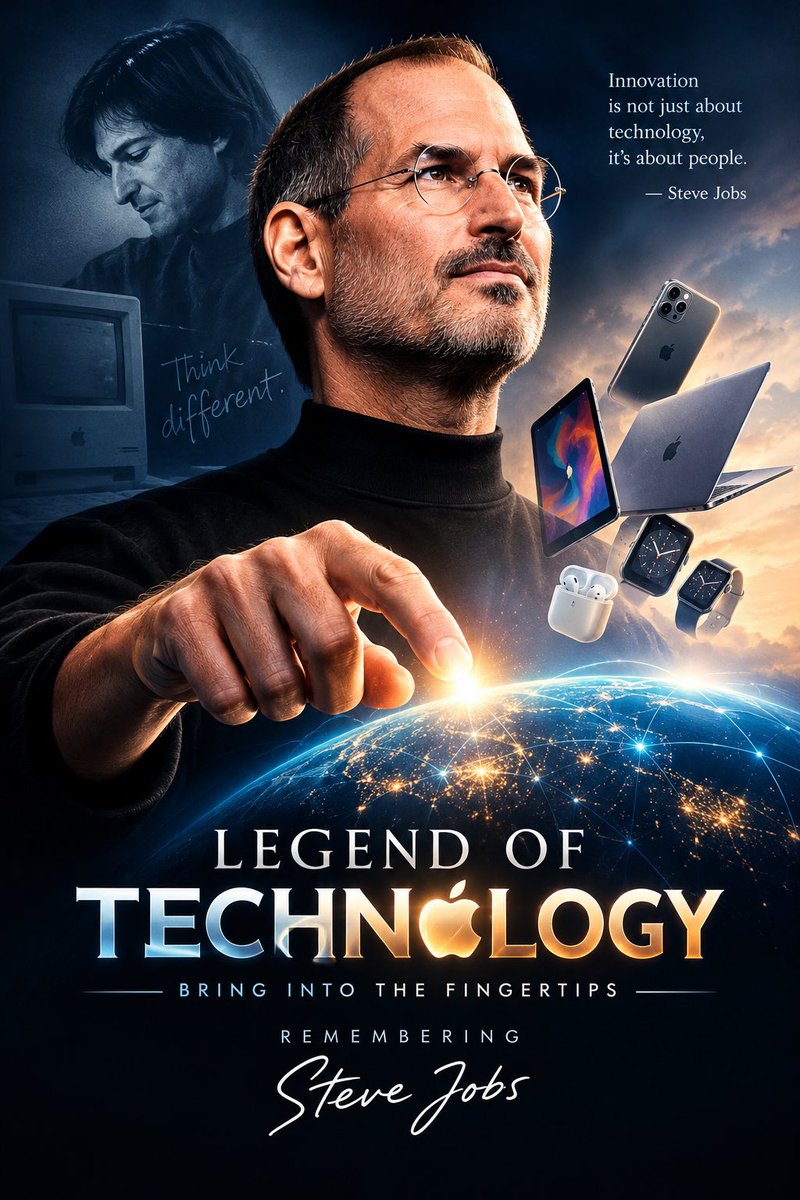 iMADHUKARREDDY's tweet photo. Innovation
is not just about technology,
it's about people.
- Steve Jobs
#Apple #SteveJobs https://t.co/MstVEFxdKq