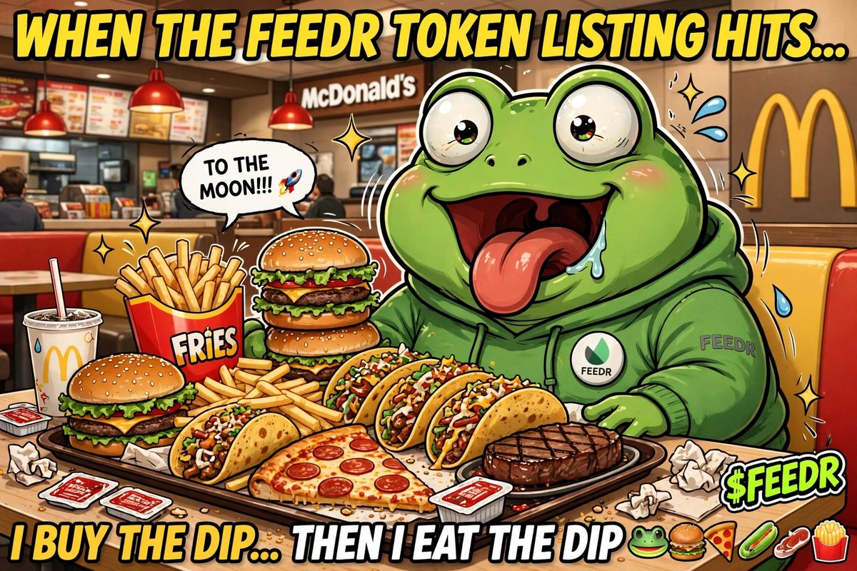 williamszee1's tweet photo. @FEEDRTOKEN FEEDR is VERY hungry! 😂 Caught him at McDonald😆😆😆😆 AT ONCE! 🍔🌮🍕🥩🍟
He buy the dip, then he EAT the dip! 🐸 https://t.co/nQixDpDksv