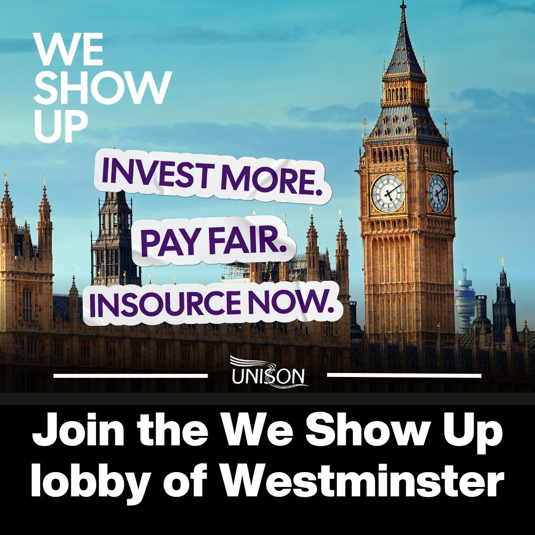unisontheunion's tweet photo. On 13 October, UNISON members will come together to tell MPs: invest in public services, deliver fair pay, insource now and make the wealthiest pay their fair share.
Read Clare Williams' latest blog on why we need you there β¬οΈ
https://t.co/RaLlAhbxlI
#WeShowUp https://t.co/x2FB5EcH5Y