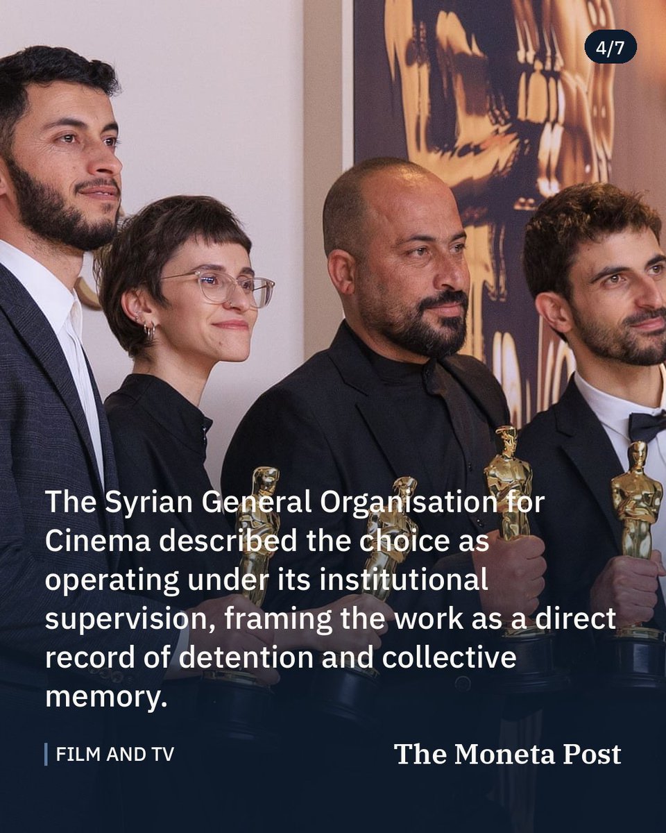 TheMonetaPost's tweet photo. Syria submits prison documentary to 99th Oscars

Tawfik Sabouni directed The Other Side of the Sun, the country's first entry since December 2024.

#entertainment #culture #oscars https://t.co/isPwI2c2N7