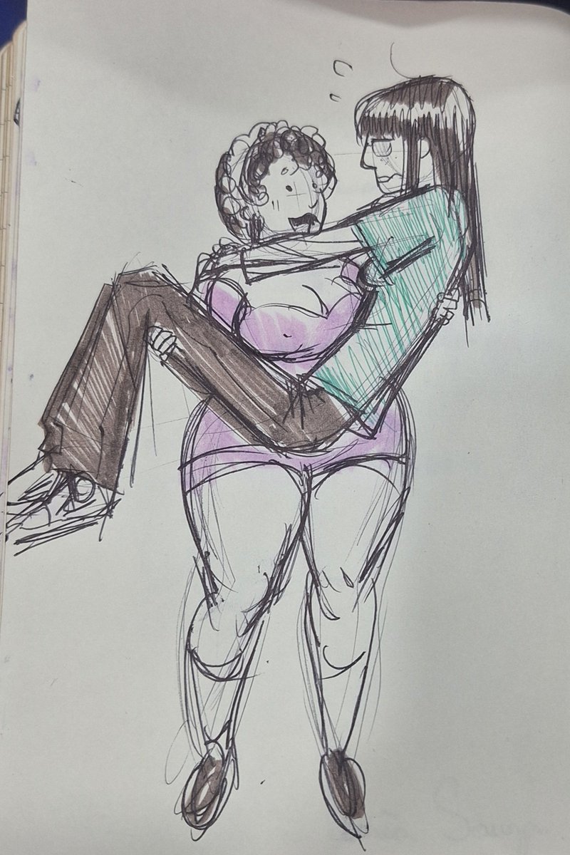 Kaichdreis's tweet photo. a femme carrying their butch https://t.co/xHHI8ySnYA