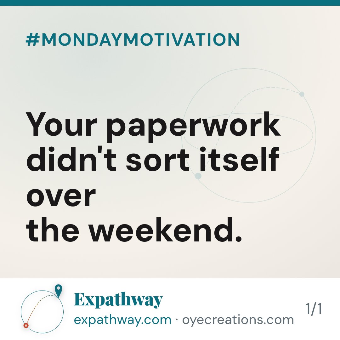 expathway's tweet photo. Monday morning reality check: your visa paperwork didn't process itself over the weekend. But you're still here, still trying, and that counts for something real.

#mondaymotivation #expatlife #movingabroad #relocationtips #expatcommunity https://t.co/fRKVpq2kJp