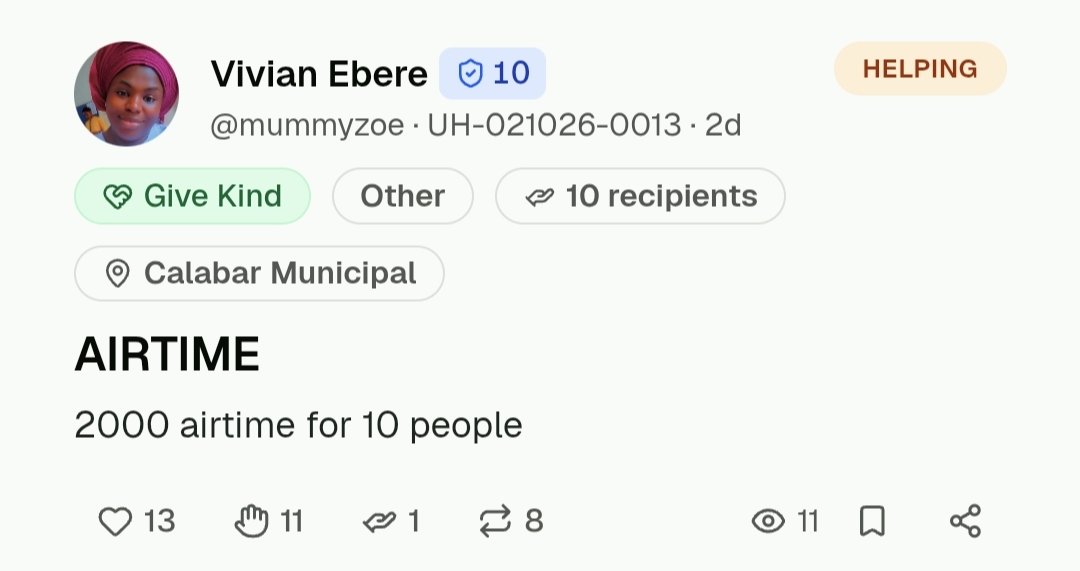 ePrincyFi's tweet photo. Uhelpers understood the vision. The benevolence spirit is being stirred.
Hang on Uhelp is coming! ๐
#Uhelpnetwork https://t.co/EsRm1XFlA3
