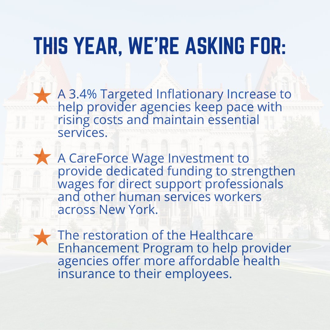 CPstate's tweet photo. This year, we're calling for a 3.4% Targeted Inflationary Increase, CareForce Wage Investment, and restoration of the Healthcare Enhancement Program.

These investments will help providers retain staff, keep up with rising costs, and strengthen services for people with I/DD. https://t.co/NDDrSzNCjv