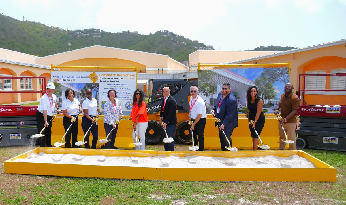 SuffolkBuilds's tweet photo. Our USVI team celebrated the groundbreaking of Lockhart K-8 School in St. Thomas. In partnership with CBNA, we're proud to help deliver a safe, resilient school that will serve local students and families for generations. https://t.co/6EC2ItY3yw