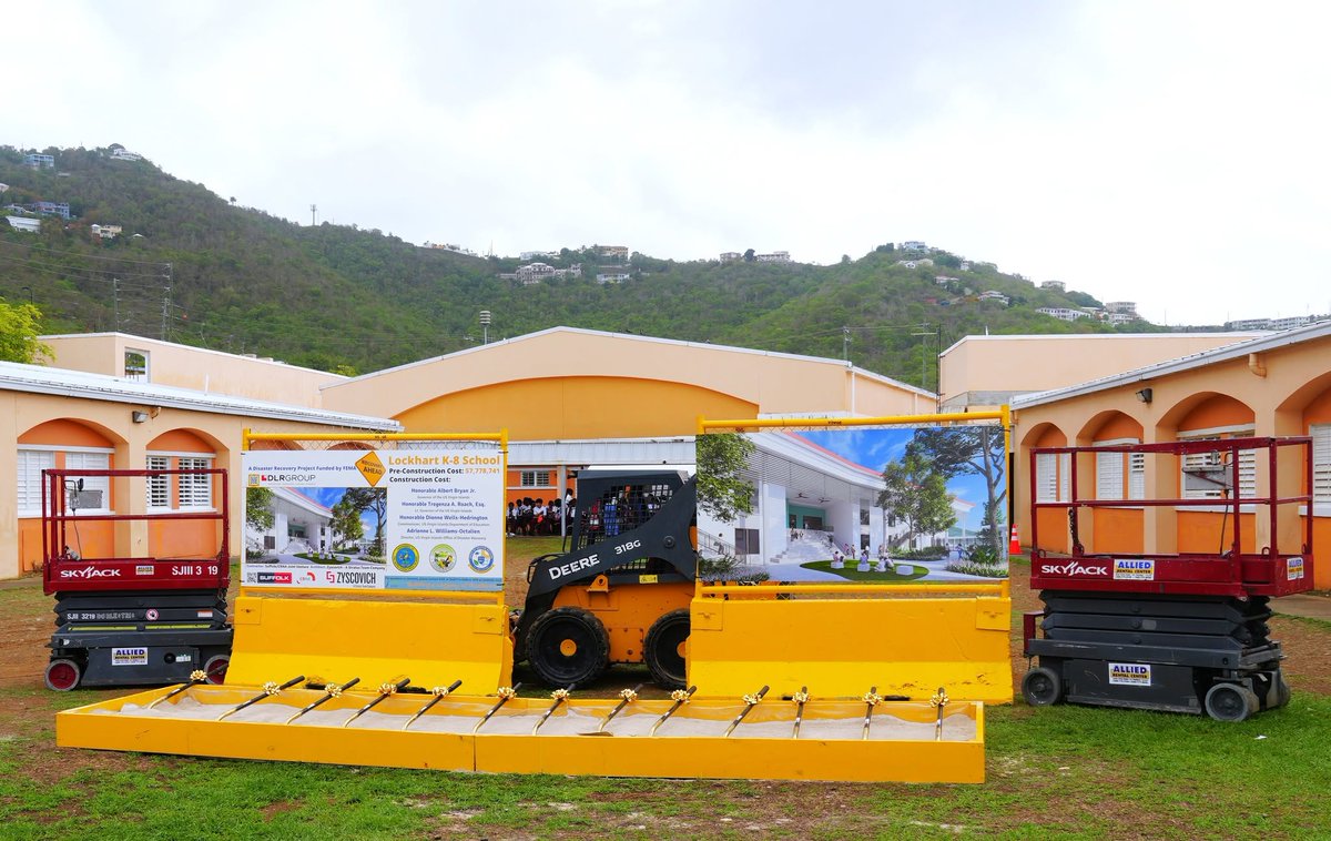SuffolkBuilds's tweet photo. Our USVI team celebrated the groundbreaking of Lockhart K-8 School in St. Thomas. In partnership with CBNA, we're proud to help deliver a safe, resilient school that will serve local students and families for generations. https://t.co/6EC2ItY3yw