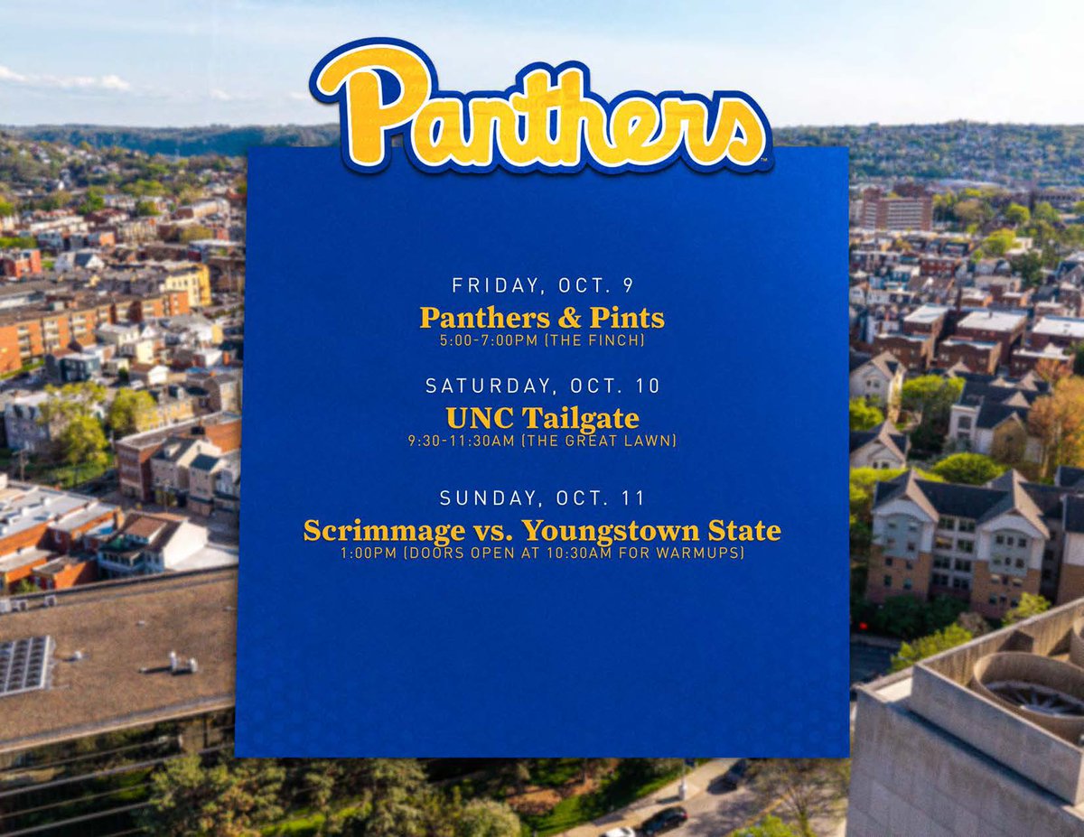 Pitt_LIFESKILLS's tweet photo. Forever Panthers — Baseball Legacy Weekend is here! 

Join us Friday, October 9–Sunday, October 11 as we celebrate Pitt Baseball and reconnect with our Forever Panthers.

Check your email for more information! https://t.co/YgqBQENW7c