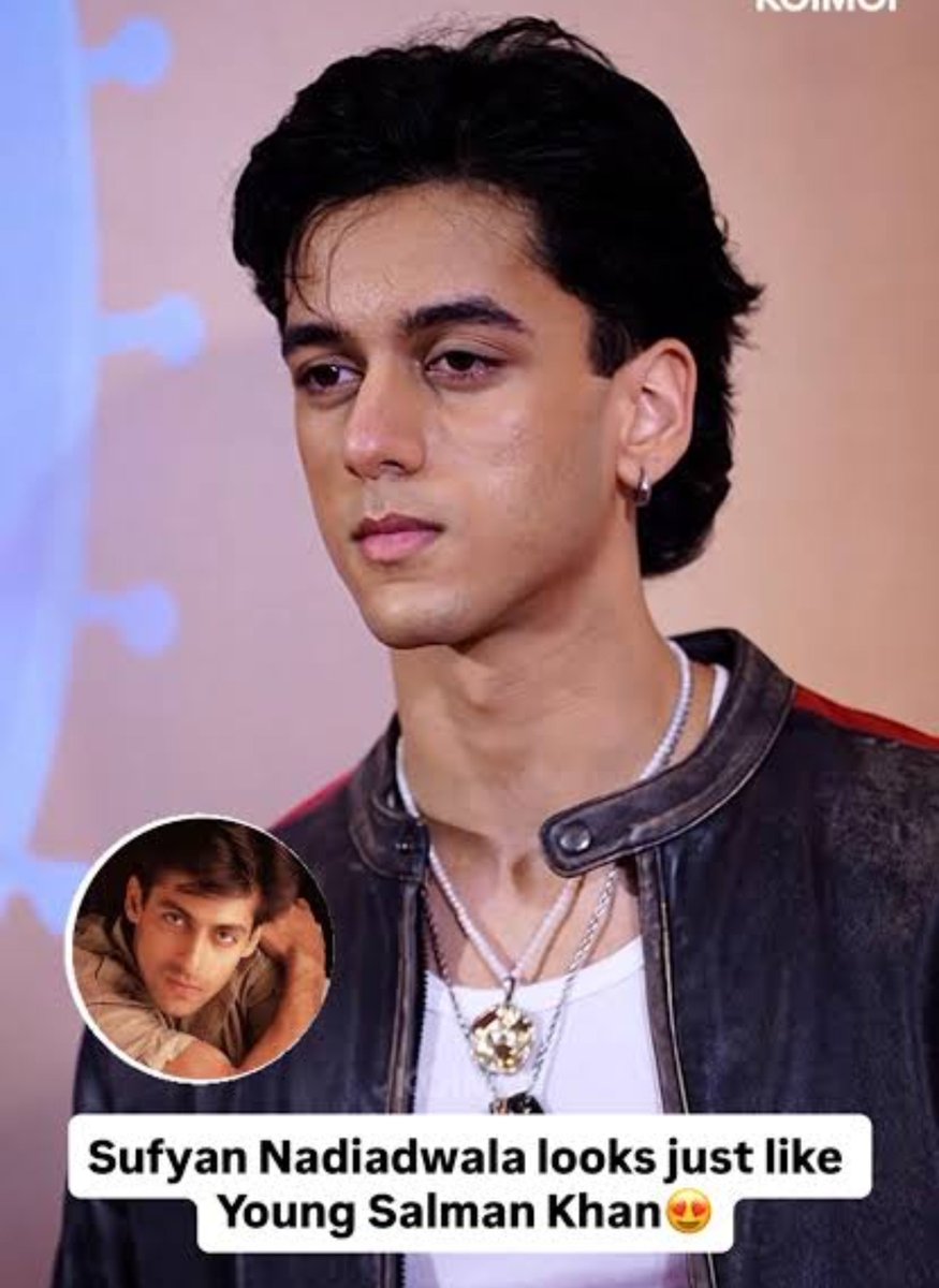 RoKoRaja's tweet photo. WAIT… WHO IS THIS GUY? 👀🔥

If you thought this was young Salman Khan, you’re definitely not alone 😭😂

He’s Subhan Nadiadwala, son of filmmaker Sajid Nadiadwala.

The resemblance is WILD! 😳🔥

Young Salman vibes or am I tripping? 👀👇 https://t.co/Hq8yJNTBwG