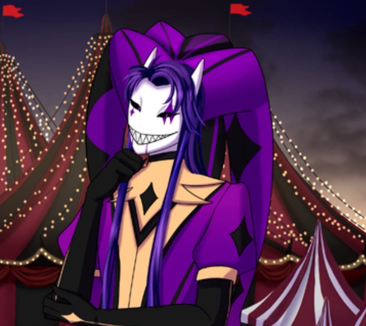 Phoenix_hoseh's tweet photo. @TrizAikos2 Realmente, o poder que o Jester tem sobre seu controle de mentes é algo tão excitante. Me pergunto se em um final ruim, poderíamos cair sobre as garras dele~ https://t.co/KZTsE07g2Z