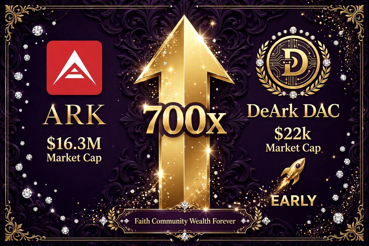 babasaba8835's tweet photo. FACTS! 👀 If ARK did $16.3M then $DAC is still a BABY at $22k!

ARK paved the way, DeArk will go BEYOND! Same name energy but better utility!

$22k to $16M = 700x+ still on the table! We are not early, we are FIRST!

0x24792377ff3AfBf4D509eA5197A0bBbe9617Cf8C

LFG! 🔥 #DeArkCoin https://t.co/MqZoLgX6Rq