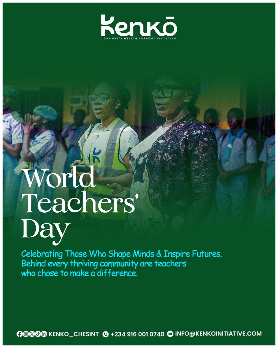 KenkoChesint's tweet photo. Happy World Teachers' Day! 💙
Behind every thriving community are teachers who chose to make a difference.
To every teacher: thank you for your patience, for your dedication and for shaping the next generation. You matter.
#WorldTeachersDay #KenkoChesint https://t.co/RwdsmTvrm1
