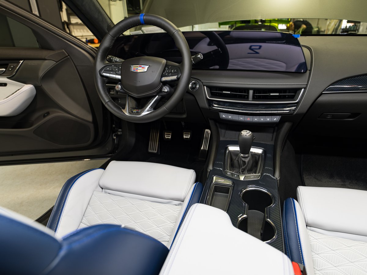 AreteAutoSalon's tweet photo. If "do it once, do it right" was a car- only 101 made with this paint &amp; interior, we got right to work on all surfaces! Full PPF in STEK DYNOmatte (gloss for interior and exterior carbon fiber), wheels-off and interior textile protection. This ain't your grandfather's Cadillac. https://t.co/Cx2xWcVX7g