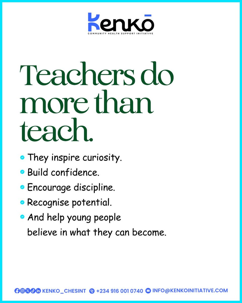 KenkoChesint's tweet photo. Happy World Teachers' Day! 💙
Behind every thriving community are teachers who chose to make a difference.
To every teacher: thank you for your patience, for your dedication and for shaping the next generation. You matter.
#WorldTeachersDay #KenkoChesint https://t.co/RwdsmTvrm1