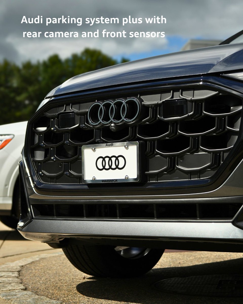 AudiWarwick's tweet photo. Fitted with roof carrier bars, this 2027 #AudiQ8PremiumPlus is the ultimate adventure partner: add a Thule bike holder, ski/snowboard box, or roof rack carrier bag from the Parts department, and you're ready to go!

Stop by #AudiWarwick and take this Q8 for a test drive. https://t.co/4RXhM7jzGr