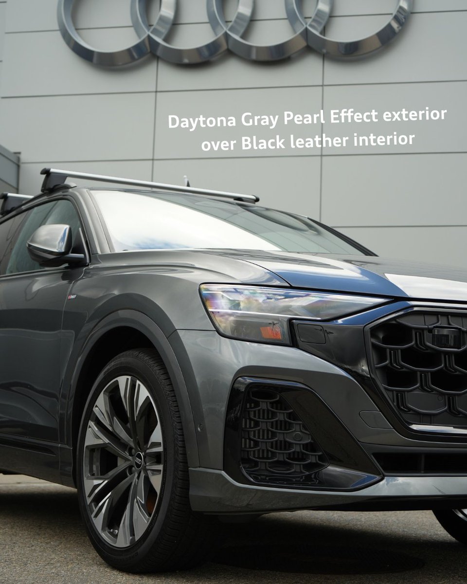 AudiWarwick's tweet photo. Fitted with roof carrier bars, this 2027 #AudiQ8PremiumPlus is the ultimate adventure partner: add a Thule bike holder, ski/snowboard box, or roof rack carrier bag from the Parts department, and you're ready to go!

Stop by #AudiWarwick and take this Q8 for a test drive. https://t.co/4RXhM7jzGr