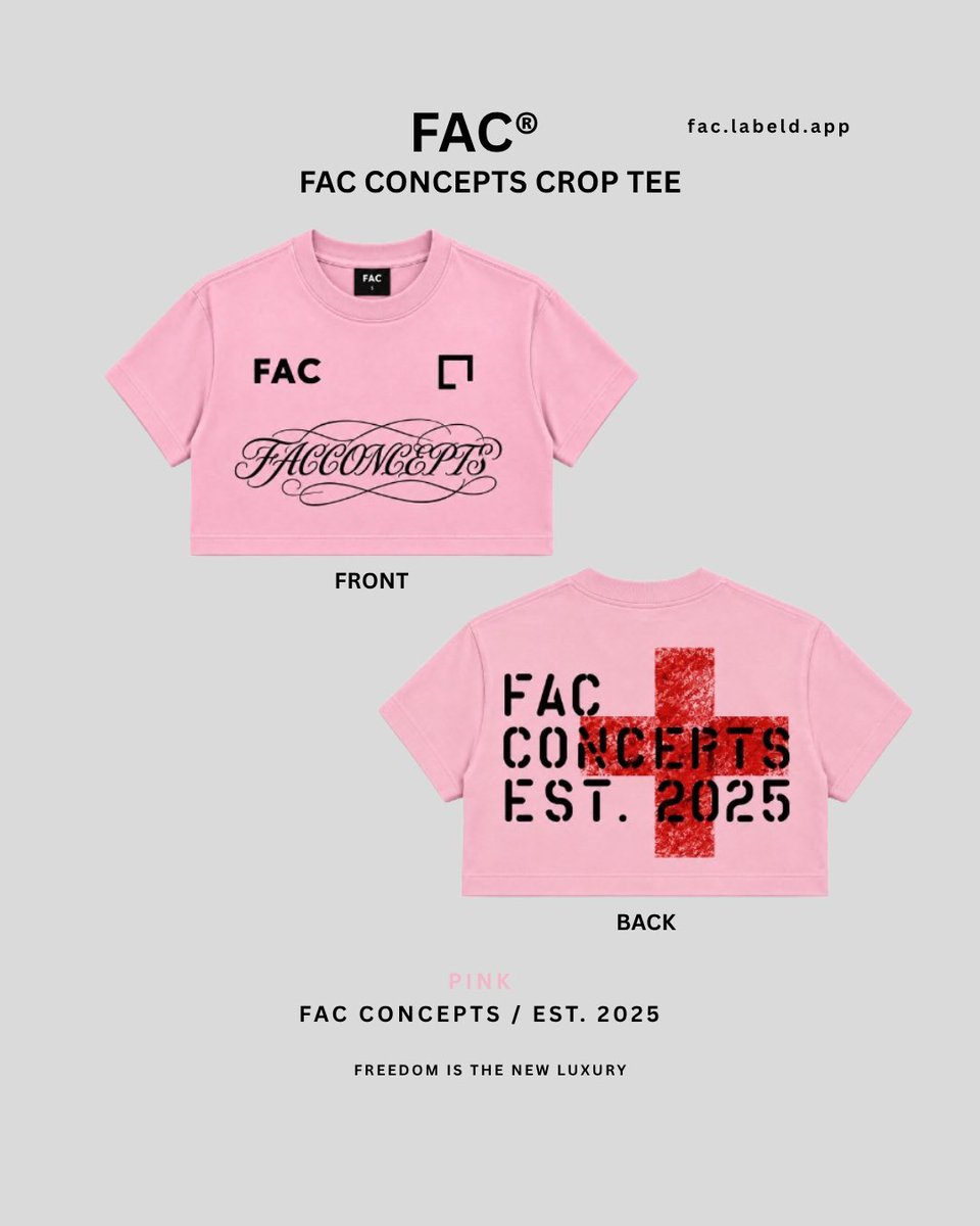 facconcepts's tweet photo. PINK. FAC CONCEPTS CROP TEE. https://t.co/qhvEzmCjWT