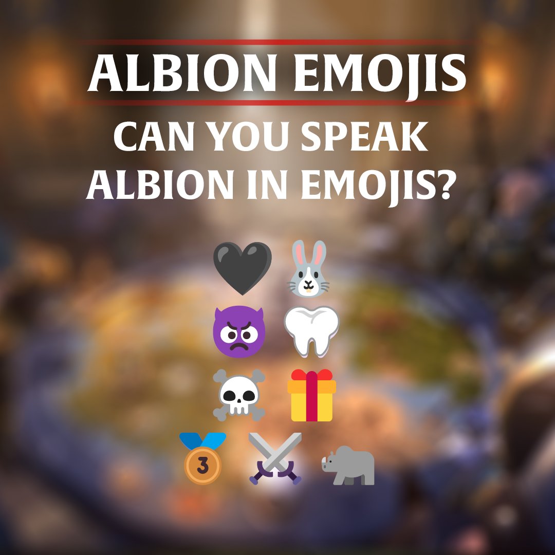 albiononline's tweet photo. 🧩Albion Emoji Challenge: Round 2!

Think you cracked the first one? We’ve hidden even more Albion things behind emojis.👀

How many can you figure out? Drop your guesses below!👇

#AlbionOnline #EmojiChallenge #MMORPG #Gaming https://t.co/RXB1th0iVN